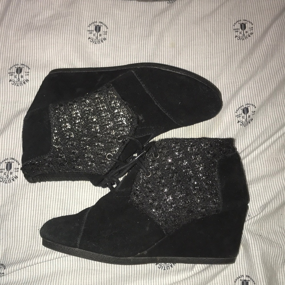 Black TOMS Suede Women's Kala Booties